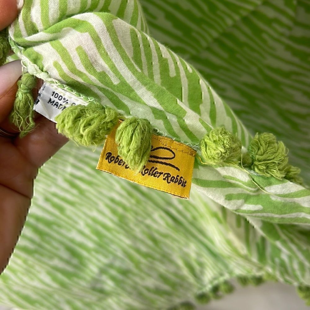 Roberta Roller Rabbit Tassel Scarf Vintage Green - Picture 3 of 4